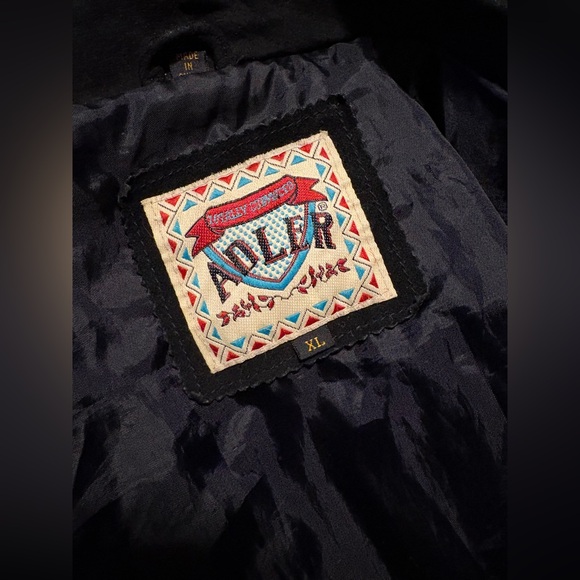 Vintage Adler Real Genuine Leather Fringe Black Jacket cowgirl western size XL - Picture 3 of 12